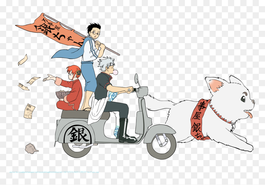 Gintoki And Sadaharu, HD Png Download - gintoki png
