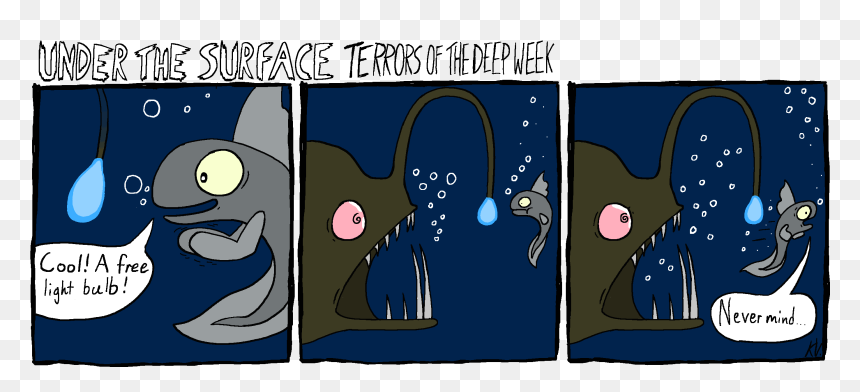 Anglerfish Png -under The Surface Terrors Of The Deep, Transparent Png - comic book explosion background png