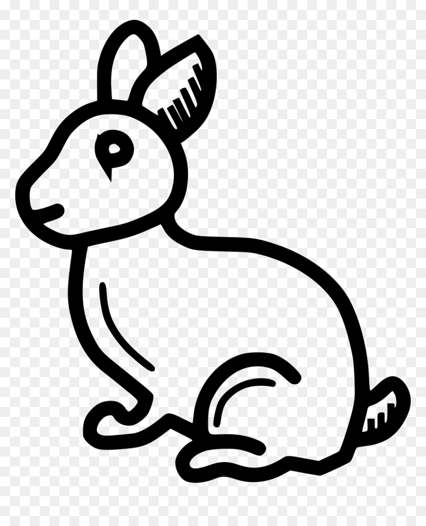 Bunny Rabbit Cute Happy Animal - Scalable Vector Graphics, HD Png Download - cute line png