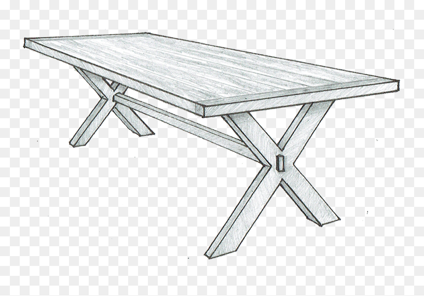 Simple Cross Legs - Coffee Table, HD Png Download - simple cross png