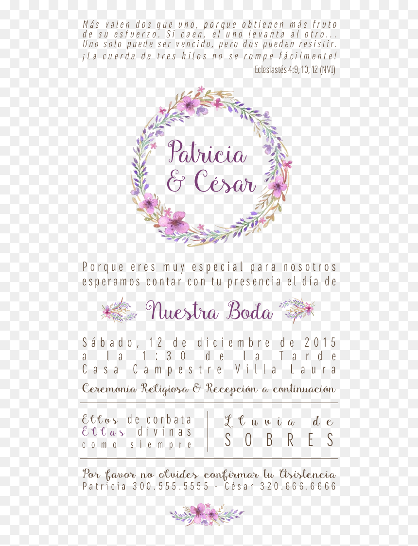 Invitaciones De Boda Religioso, HD Png Download - nuestra boda png