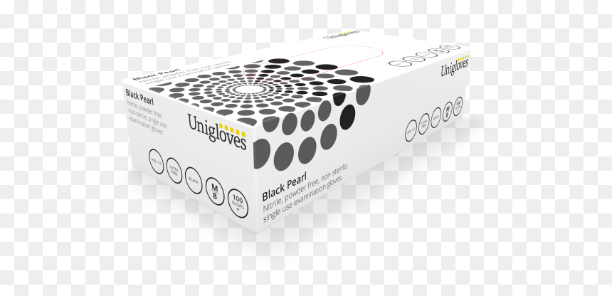 Uniglove Black Pearl Nitrile Pf Size Xs - Disposable Product, HD Png Download - black pearl png