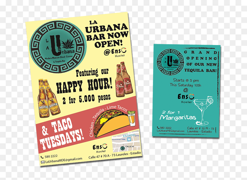 Flyers For Mexican Bar In Colombia - Flyer, HD Png Download - laureles png