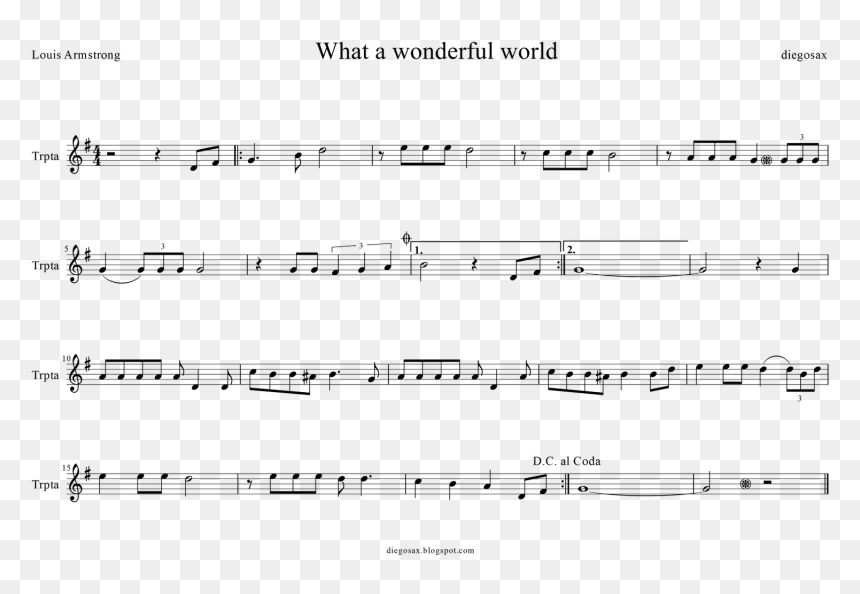 Wonderful World Trumpet Easy, HD Png Download - trompetas png