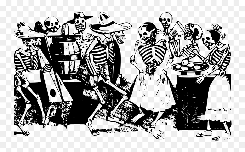 Gran Fandango Y Francachela De Todas Las Calaveras - Chronicle Of A Death Foretold Drawing, HD Png Download - calaveras png