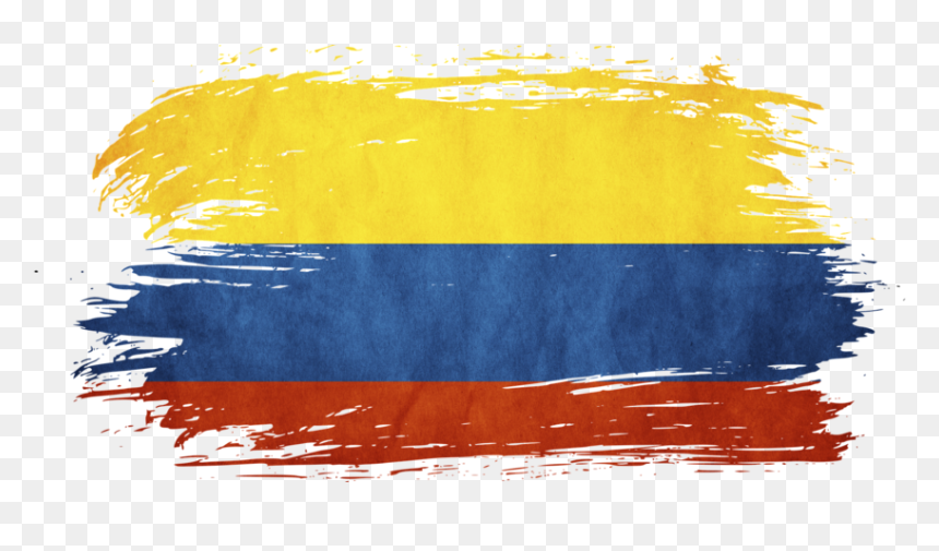 Brush Strokes Of Yellow, Then Blue, And Red Stacked - Yellow Blue Red Brush Strokes, HD Png Download - torn flag png