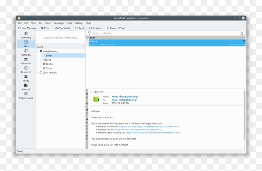 File - Kontact-kmail - Kde Kmail, HD Png Download - mailman png