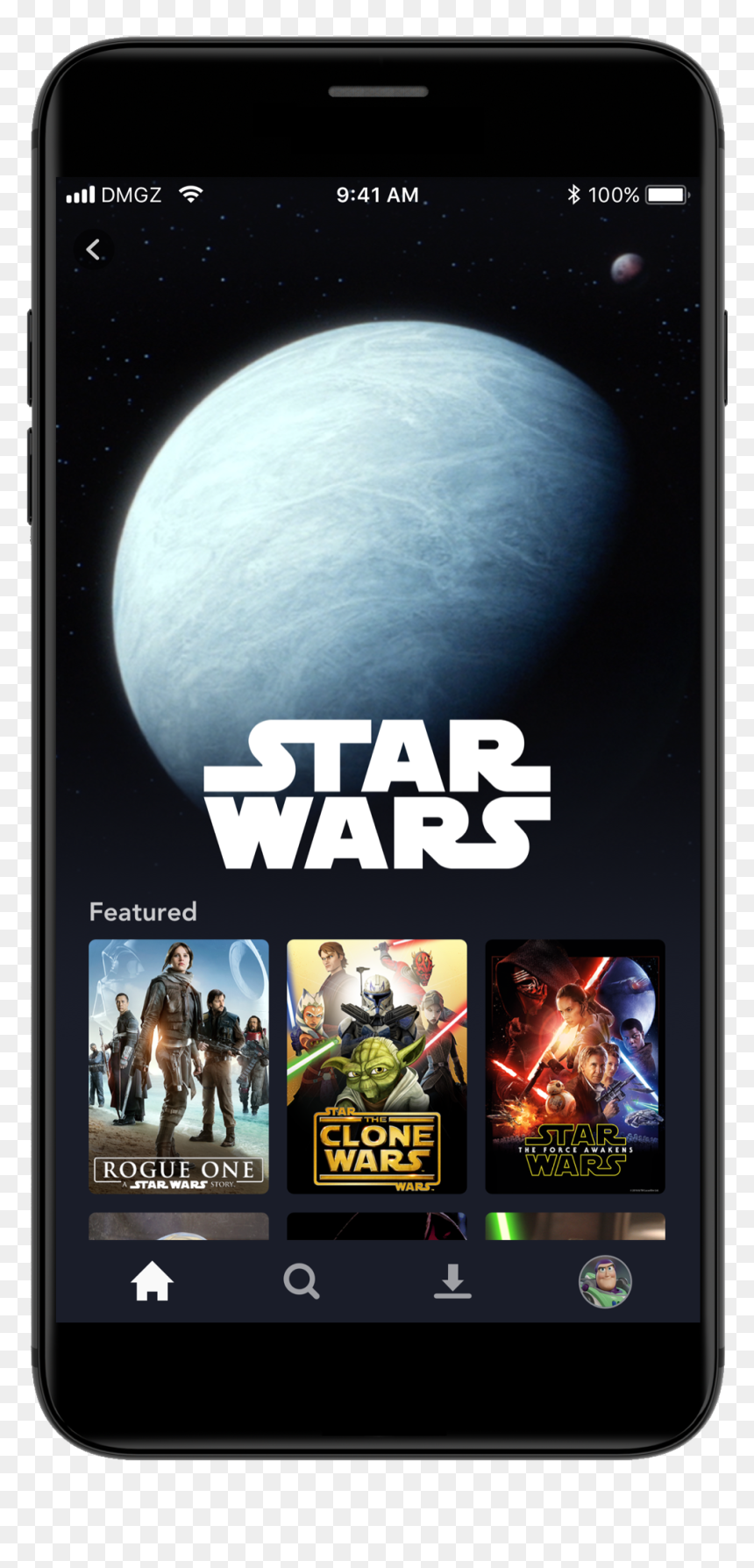 Disney On Mobile - Star Wars, HD Png Download - star wars title png