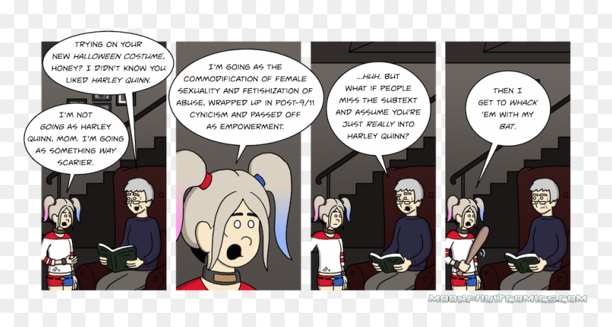 Cartoon, HD Png Download - harley quinn comic png