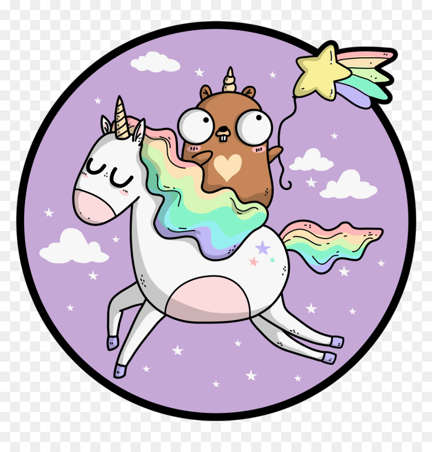 Unicorn Gopher, HD Png Download - twitter buttons png
