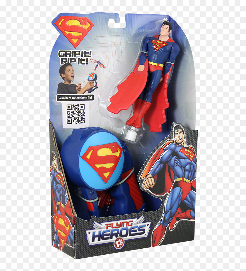 Flying Superman Toy, HD Png Download - superman 2013 png