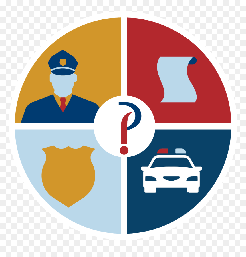 The Silhouettes Of A Cop, Diploma, Badge, And Police, HD Png Download - cop badge png