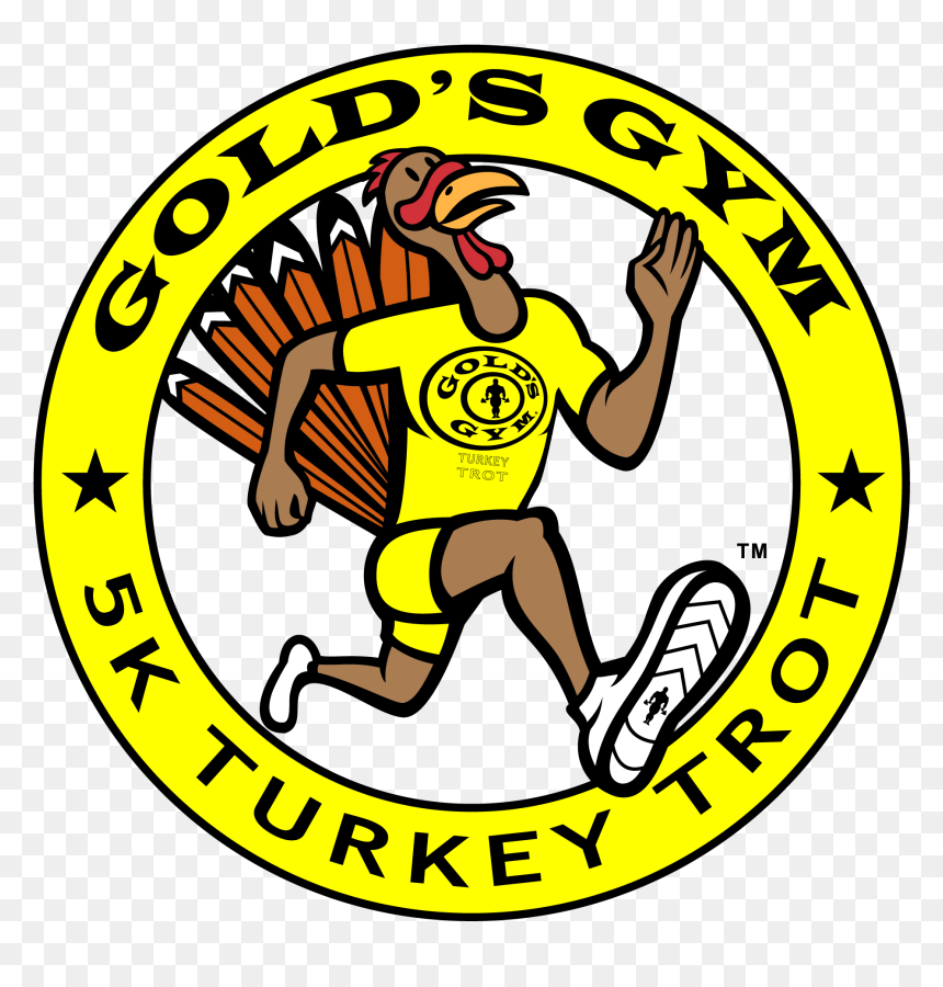Golds Gym Annual 5k Turkey Trot, HD Png Download - gold's gym png
