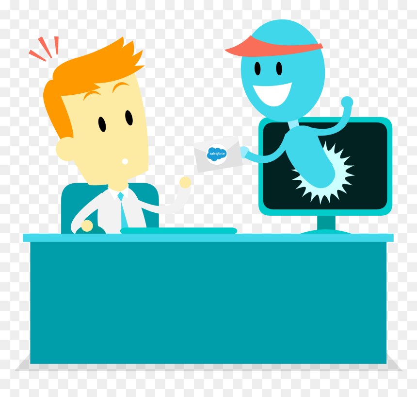 Receive Email Cartoon, HD Png Download - bot png