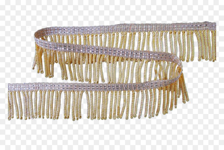 1 Inch Gold Plated Bullion Fringe - Choker, HD Png Download - fringe png