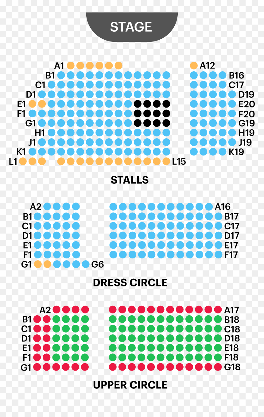 Fortune Theatre Seating Map - Fortune Theatre London Seating Plan, HD Png Download - fortune png