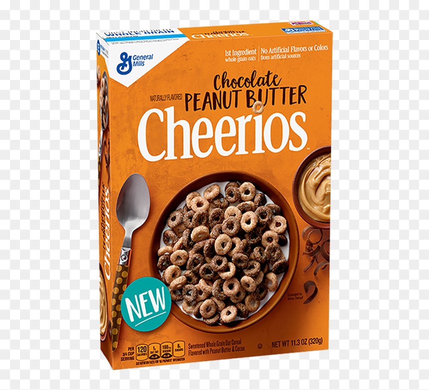 Cheerios Chocolate Peanut Butter Cereal, HD Png Download - cheerio png