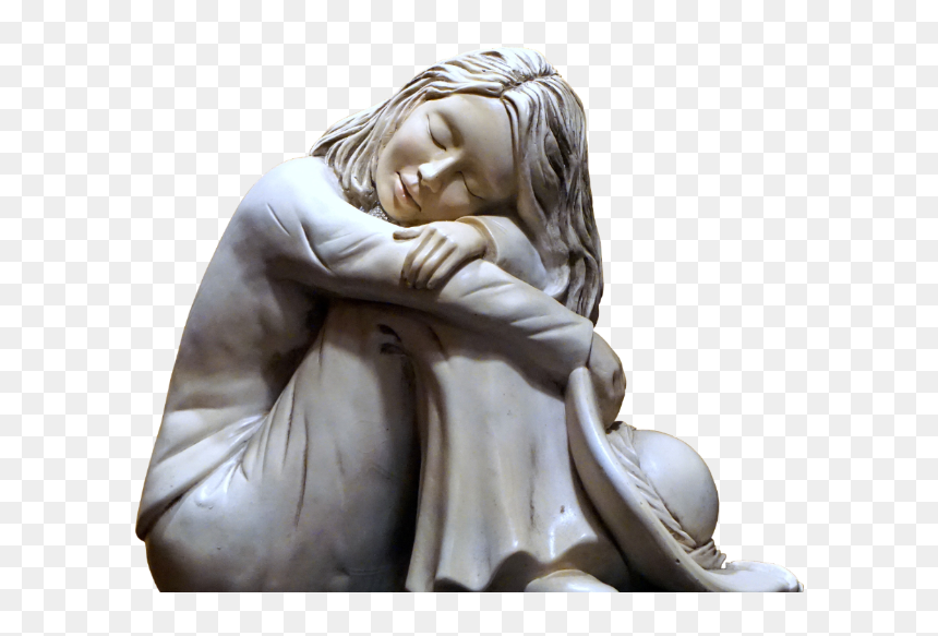 Statue Sad Stone Girl, HD Png Download - juliet png