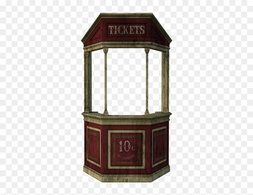 Carnival, Tickets, Booth, Summer, Fair, Amusement - Architecture, HD Png Download - booth png