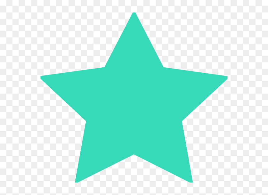 Coloured Shape, HD Png Download - half star png
