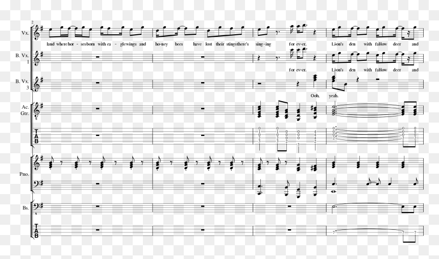 Sheet Music, HD Png Download - lyric png