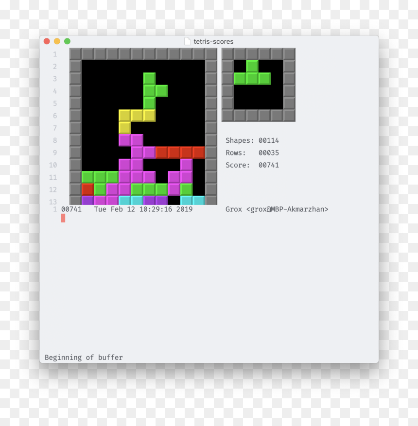 Enter Image Description Here - Emacs Tetris, HD Png Download - grox png