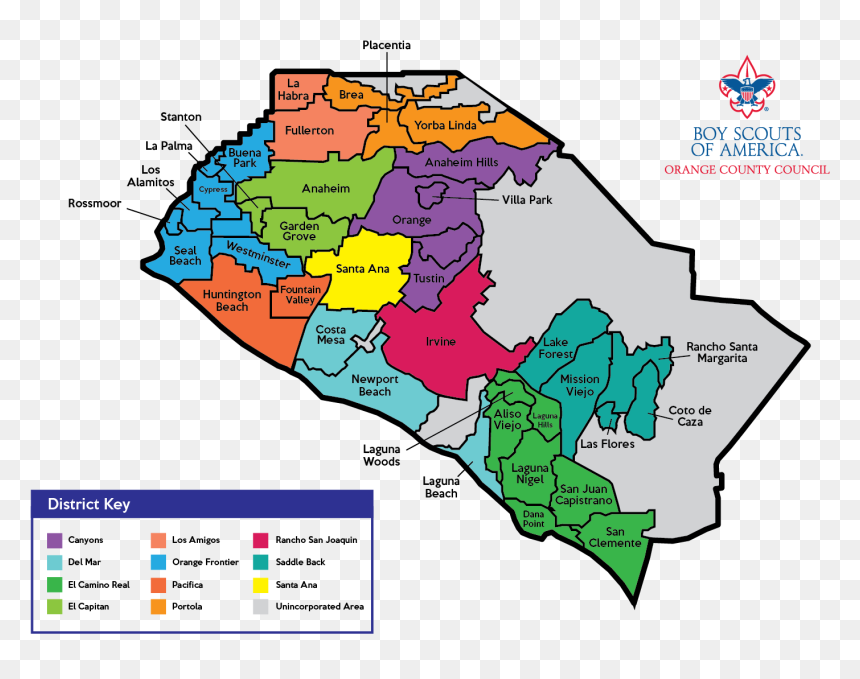 District Meeting Information - Boy Scout District Map California, HD Png Download - camino png