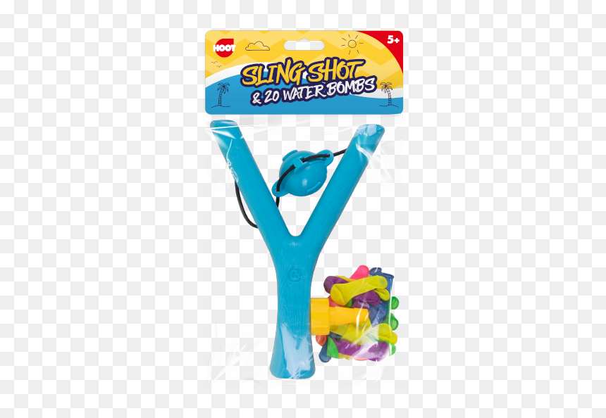 Sling Shot & 20 Water Bombs - Bath Toy, HD Png Download - angry birds slingshot png
