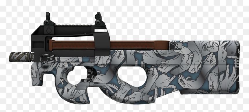 Death Grip - Cs Go P90 Shallow Grave, HD Png Download - p90 png