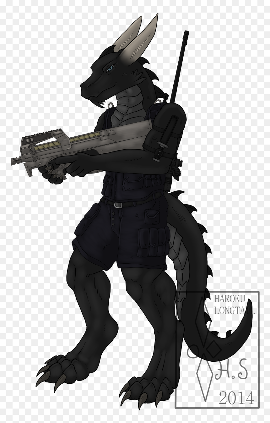 [com] Oarf With P90 - Illustration, HD Png Download - p90 png