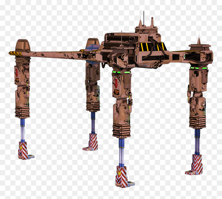 Machine, Drone, Postapo, Military, Desert Sand, Brown - Robot, HD Png Download - military drone png
