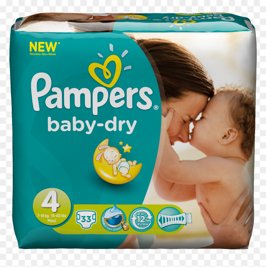 Pampers Baby Dry 4, HD Png Download - pampers png