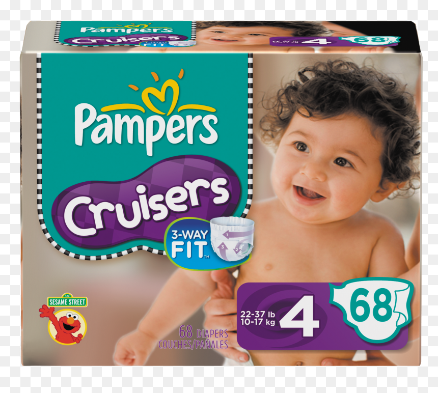 Pampers Cruisers With 3-way Fit, HD Png Download - pampers png