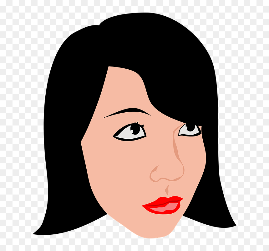 Transparent Woman Face Clipart - Facial Hair, HD Png Download - ditto face png