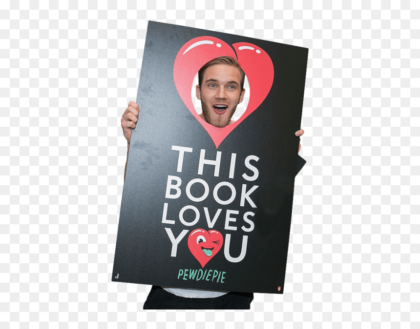 Pewdiepie Holding A Sign, HD Png Download - pewdiepie png