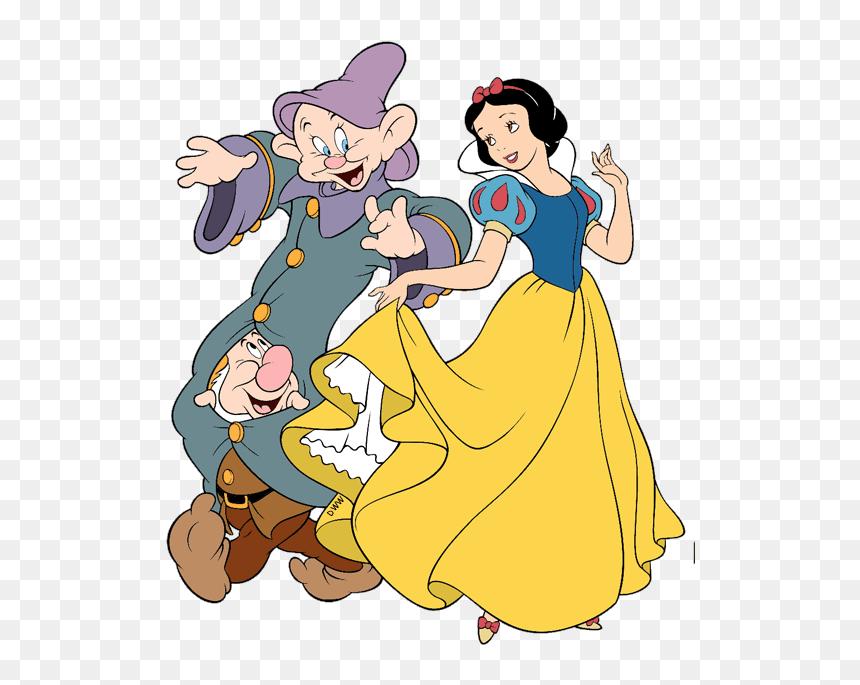 Snow White Dwarfs Dancing, HD Png Download - princess png