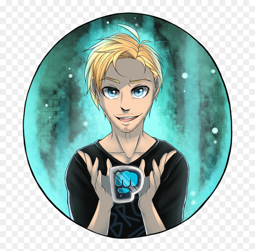 Cartoon Pewdiepie Fan Art, HD Png Download - pewdiepie png