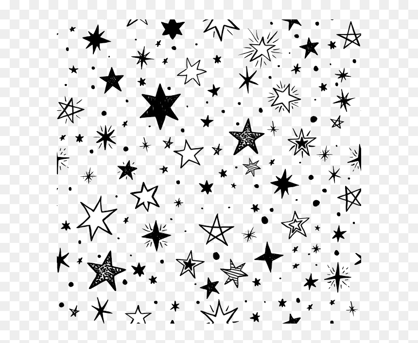 Black And White Star Background, HD Png Download - estrellas png
