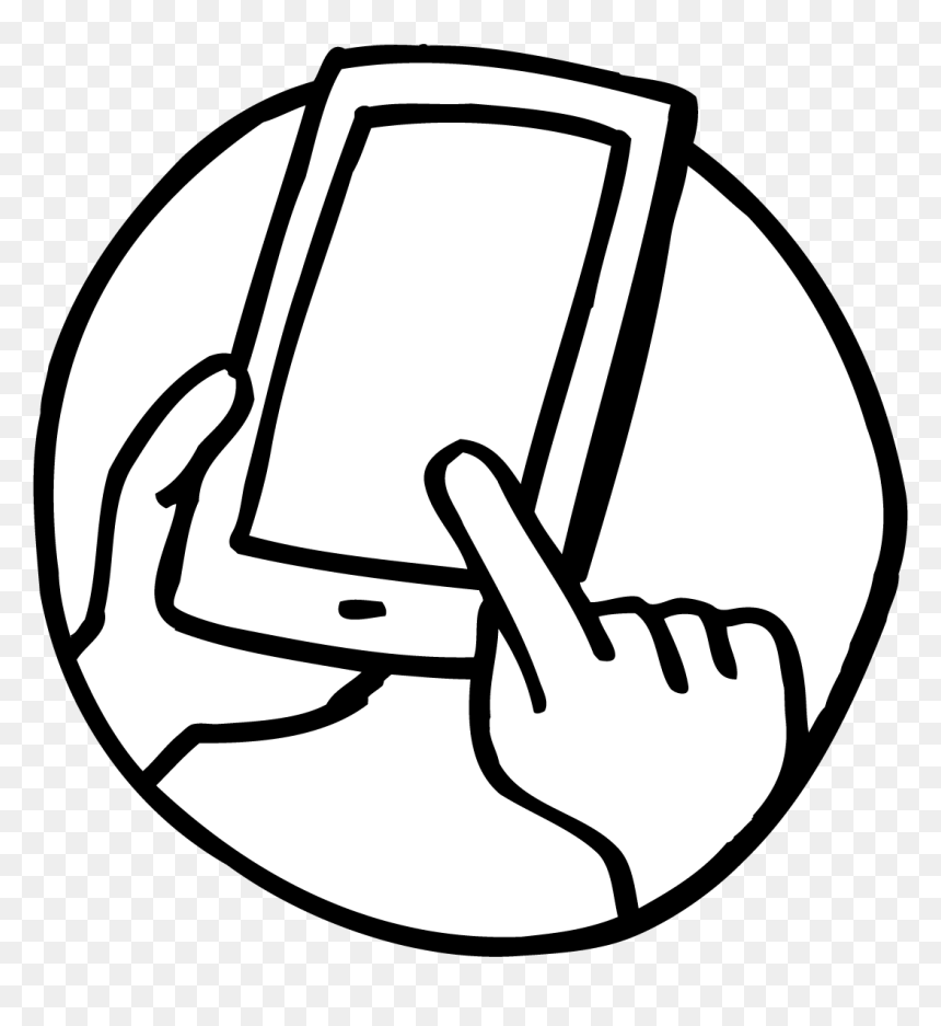 Dessin De Tablette Tactile, HD Png Download - cellphone png