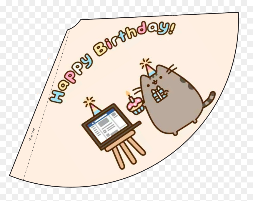 Party Hat To Print, HD Png Download - pusheen png