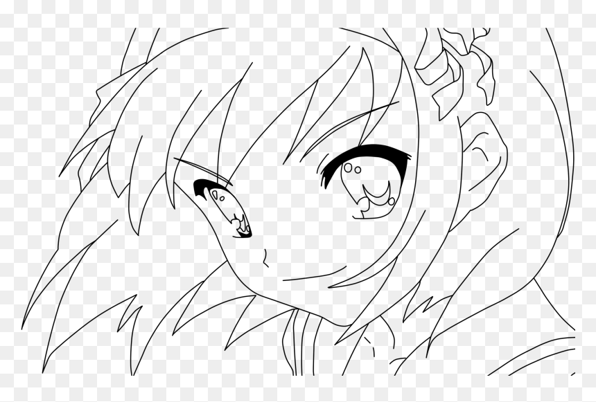 Haruhi Suzumiya Coloring Pages, HD Png Download - anime face png