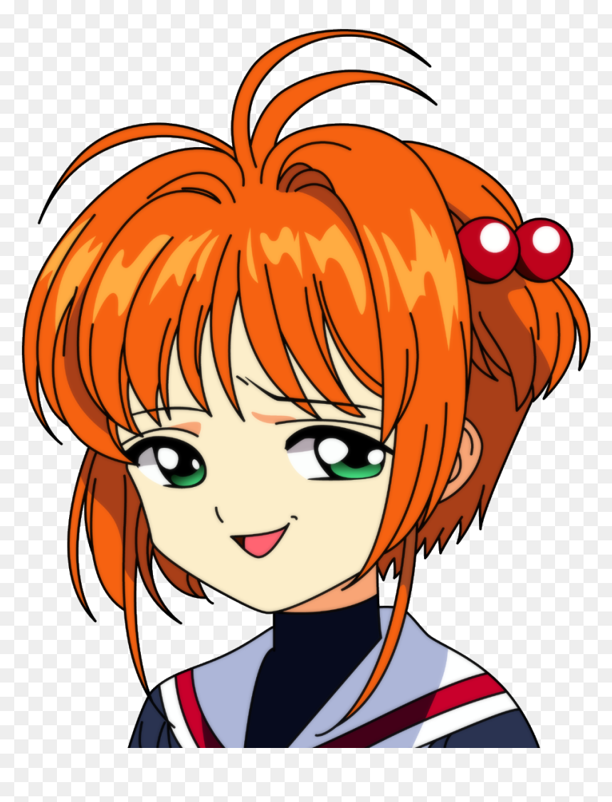 Sakura Card Captor Smug, HD Png Download - anime face png
