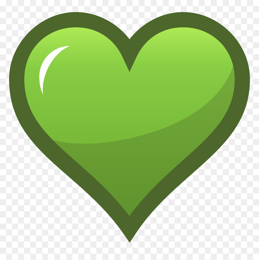 Green Heart Clipart, HD Png Download - heart vector png