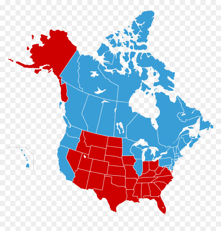 United States Of Canada, HD Png Download - usa map png