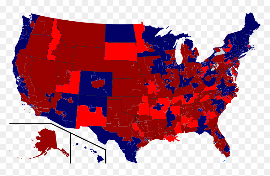 Us Congressional Districts, HD Png Download - us map png