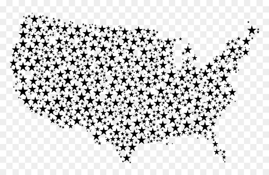 Red White And Blue Png, Transparent Png - us map png