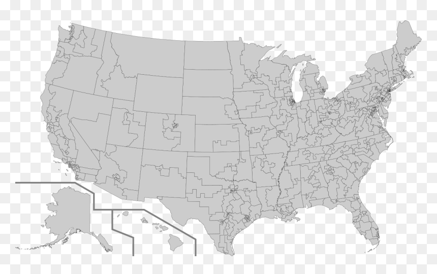 2016 Election Results By District, HD Png Download - us map png
