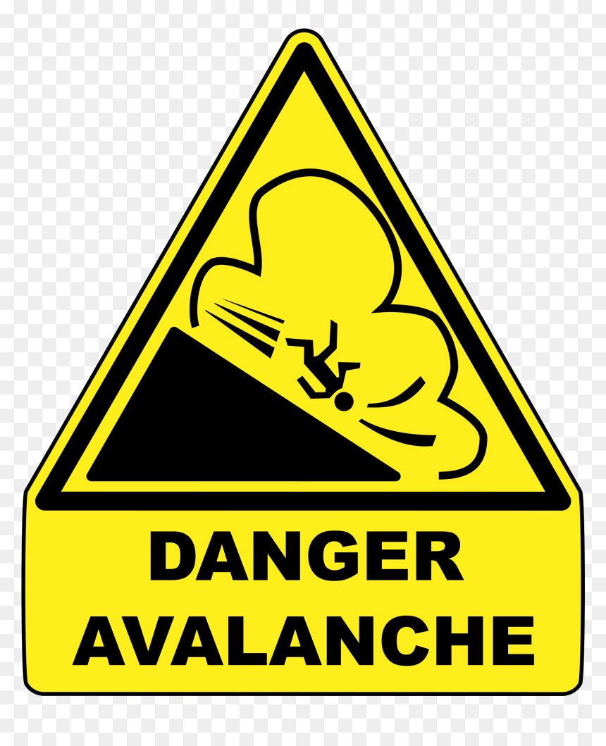 Avalanche Warning Sign, HD Png Download - warning png