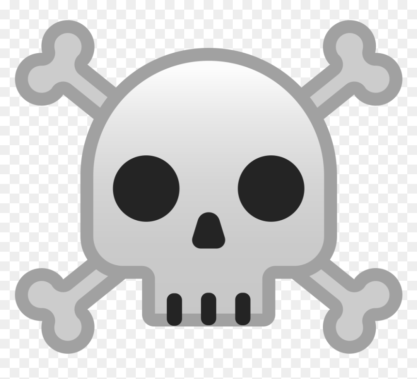 Emoji Caveira, HD Png Download - skull and crossbones png