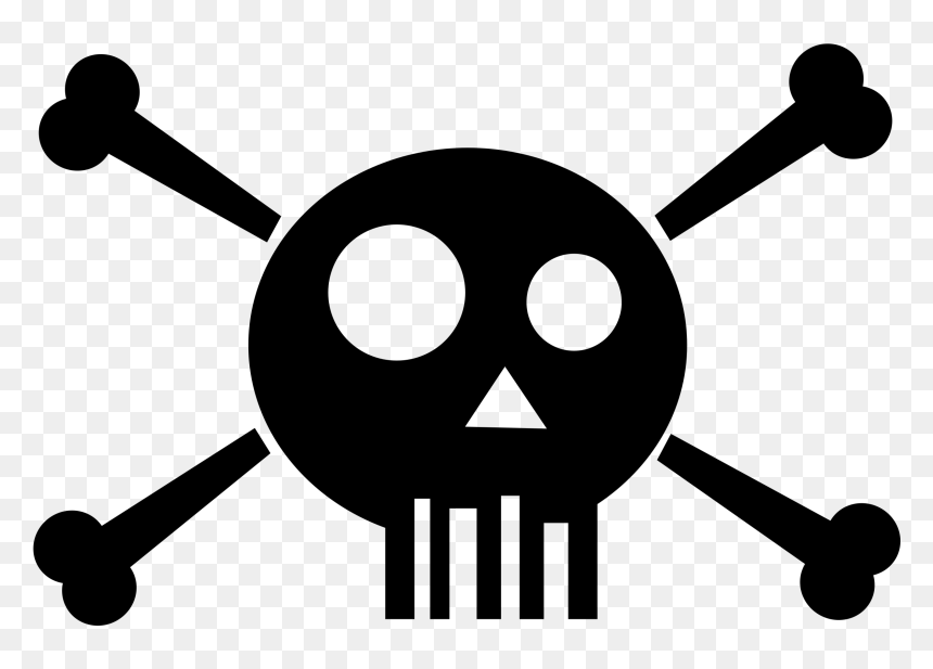 Death Clipart, HD Png Download - skull and crossbones png